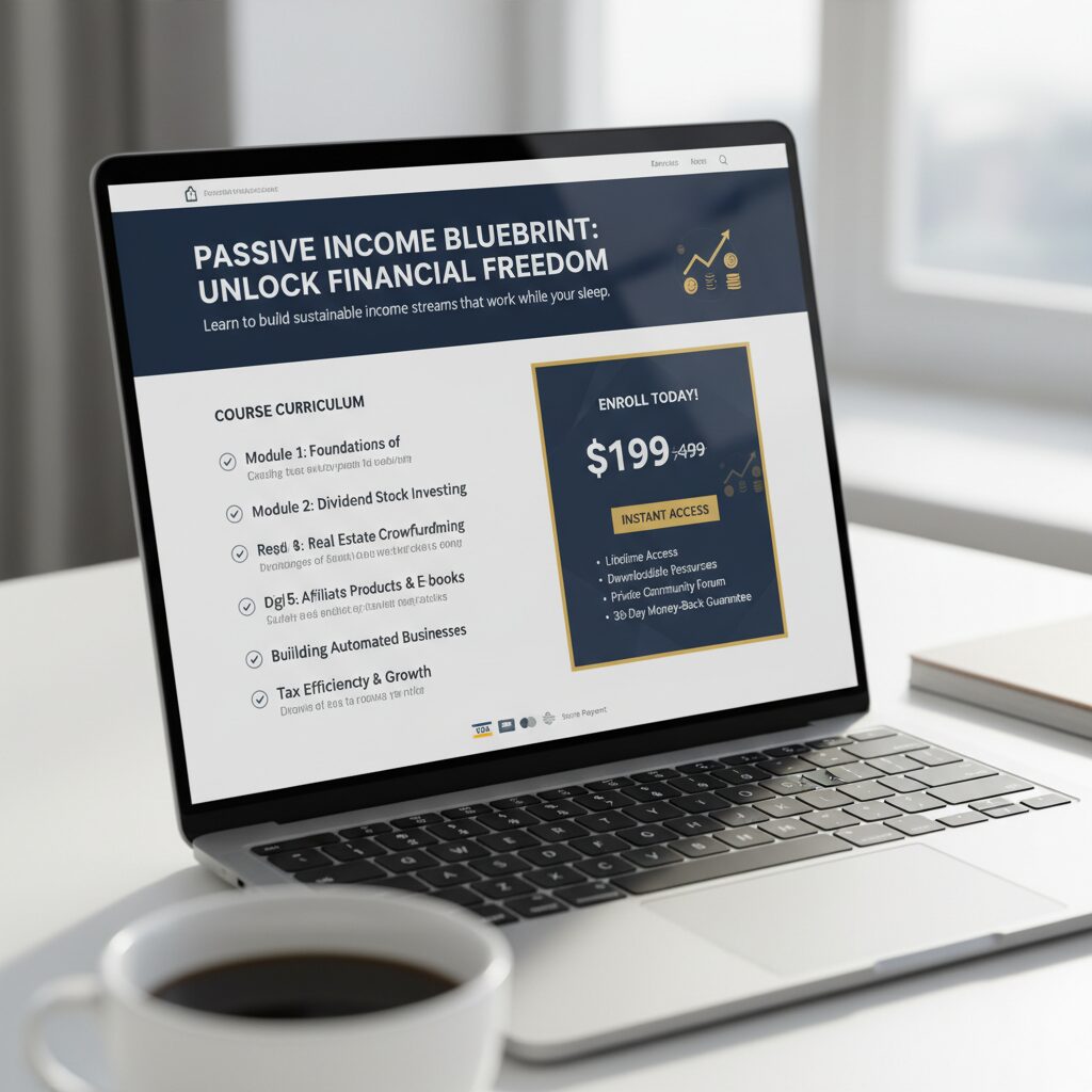 Screenshot of a micro-course landing page showing clear curriculum breakdown and pricing